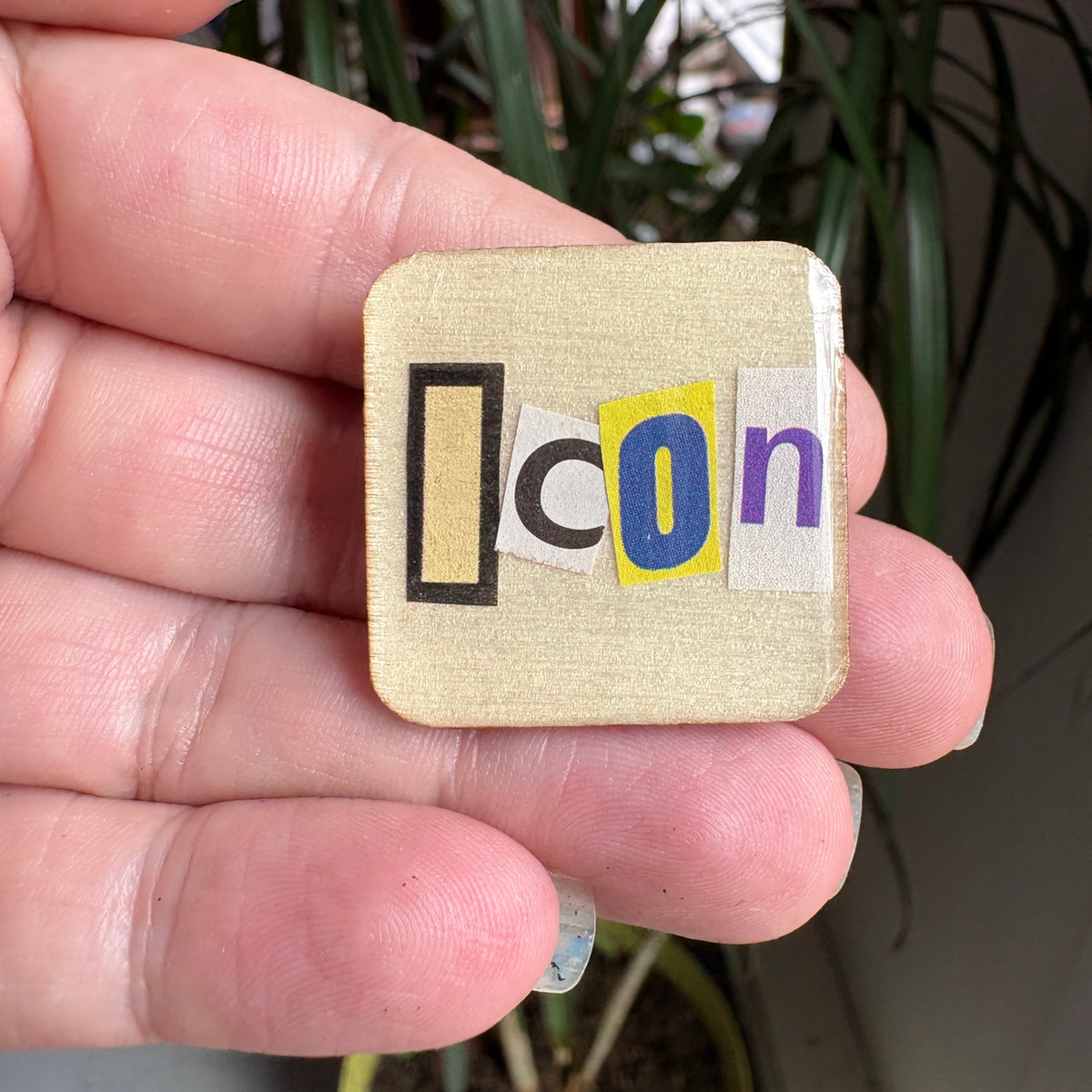 Self-Expression Pin – Hand Lettered Resin Coated Funny Lapel Pin Icon Mood Vibes