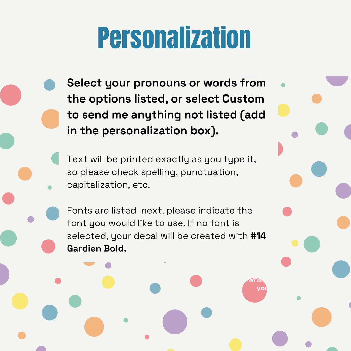 Custom Vinyl Pronoun or Identity Decal | Personalized Sticker for Water Bottles, Mirrors, Laptops, Windows & More