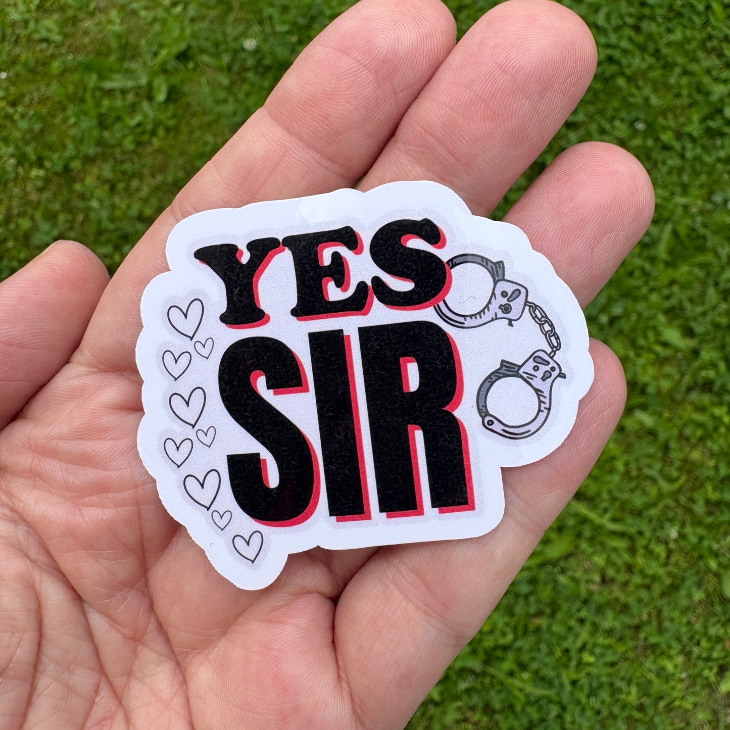 Vinyl Sticker | Yes,Sir | BDSM Sticker